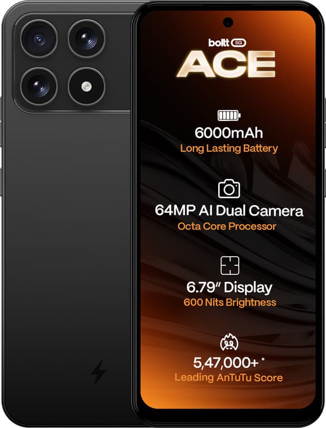 BOLTT ACE 5G 64 GB, 4 GB RAM Midnight Black