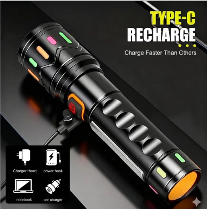 SPARKPLUG M33 Rechargeable LED Metal Torch