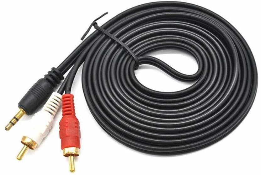 Sage 3.5 mm Male to 2 RCA Male Stereo Audio Aux Cable - 3 Meter