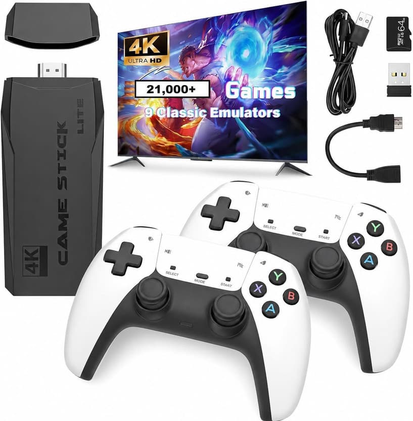 PAPASpace 4K HDMI Video Game Stick 64GB Retro Console