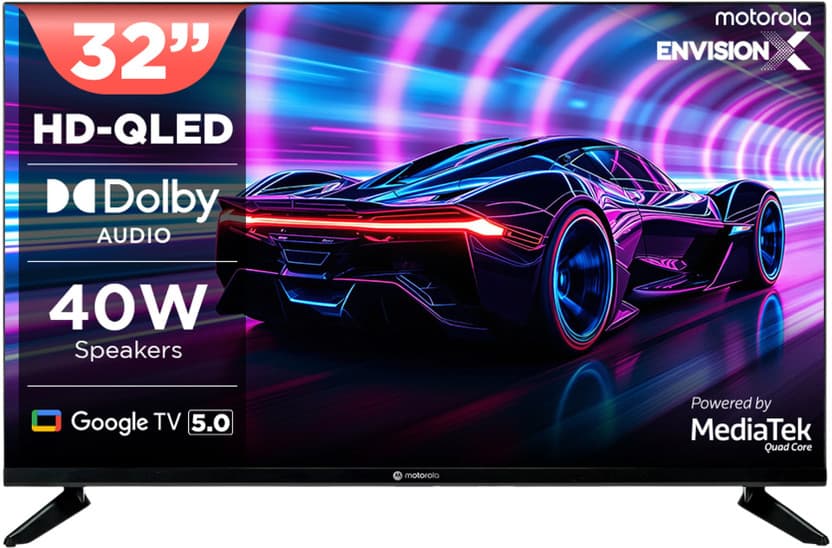 MOTOROLA 32 inch QLED HD Ready Smart Google TV