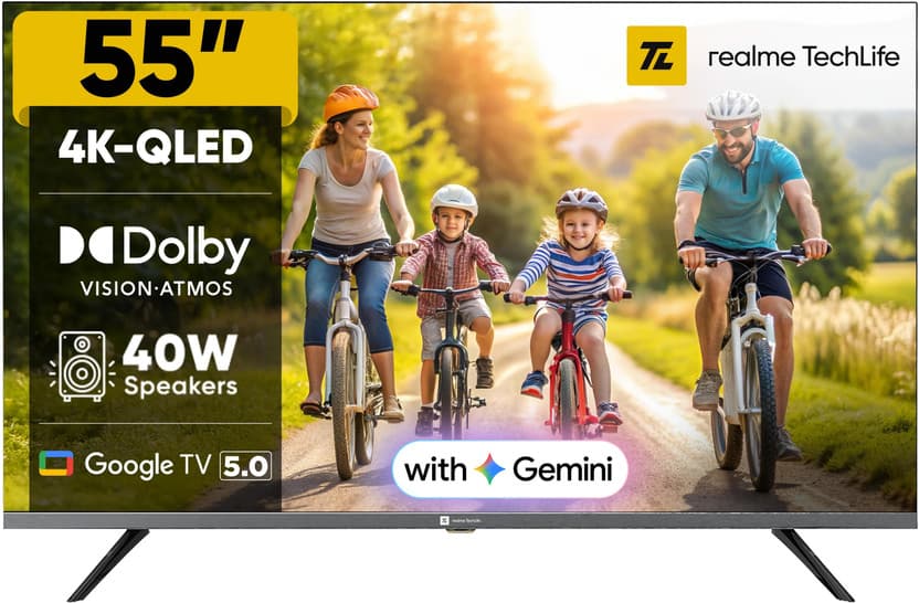 realme TechLife 55 inch 4K QLED Smart Google TV