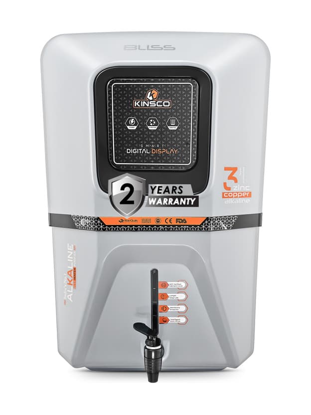 Kinsco Aqua Bliss Gray 15L RO + UV + UF Water Purifier